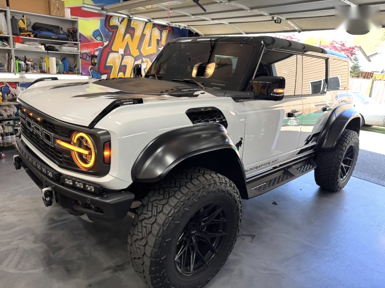 A Ford Bronco Raptor wrapped by Wu Wraps